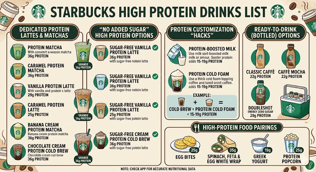 Starbucks High Protein Drinks List